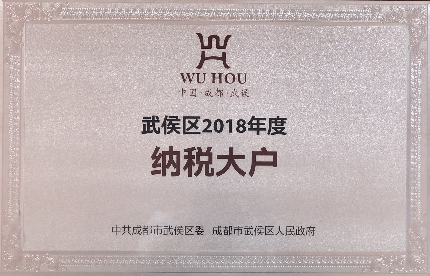 2018年度纳税大户